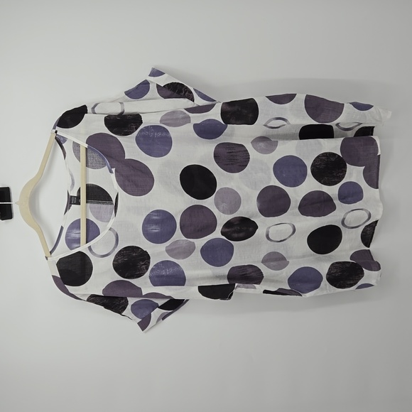 Emery Rose White Gray Women's Polka-dot Round Neckline Plus Size 4XL - Picture 2 of 12